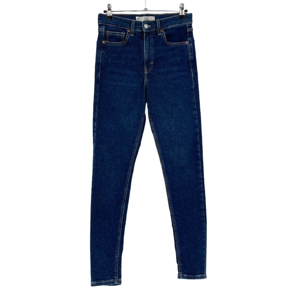 Topshop Moto Womens Size 28 Jamie Skinny Jeans Blue Dark Wash High Rise Ankle